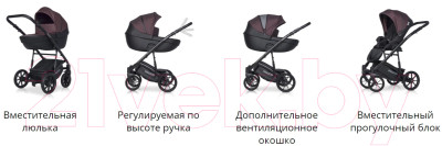 Детская универсальная коляска Riko Basic Pacco 3 в 1 - фото 6 - id-p227140829