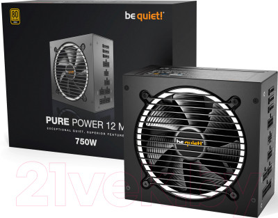Блок питания для компьютера Be quiet! Pure Power 12 M Gold 750W (BN343) - фото 4 - id-p227141458