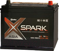 Автомобильный аккумулятор SPARK Asia 530/650A EN/JIS R+ / SPAA70-3-R