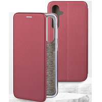 Чехол-книга на основе из силикона Book Case New 3D бордовый для Samsung Galaxy A55
