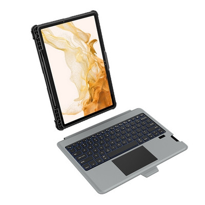 Чехол клавиатура Nillkin Bumper Combo Keyboard Case Backlit Version Черный для Samsung Galaxy Tab S7 FE - фото 3 - id-p227147111