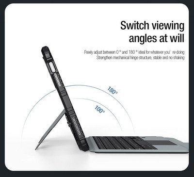 Чехол клавиатура Nillkin Bumper Combo Keyboard Case Backlit Version Серый для Apple iPad Air (2020) - фото 6 - id-p227147113