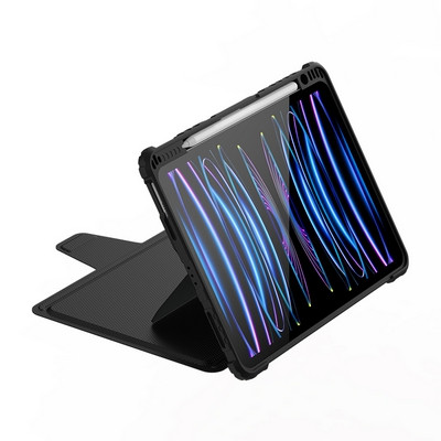 Чехол клавиатура Nillkin Bumper Combo Keyboard Case Backlit Version Черный для Apple iPad Air (2022) - фото 4 - id-p227147114