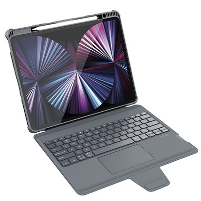 Чехол клавиатура Nillkin Bumper Combo Keyboard Case Backlit Version Серый для Apple iPad Pro 12.9 (2018) - фото 1 - id-p227147123