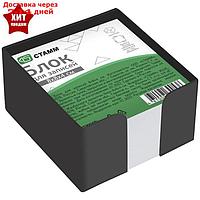 Блок бумаги для записей, 8 x 8 x 5 см, 65 г/м2, в пластиковом чёрном боксе "Эконом"