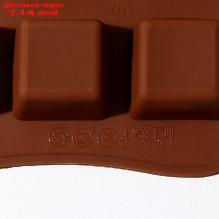 Форма для льда и кондитерских украшений Доляна "Шоколадные конфеты", 21,5×10×1,5 см, 15 ячеек, цвет МИКС - фото 4 - id-p226925646