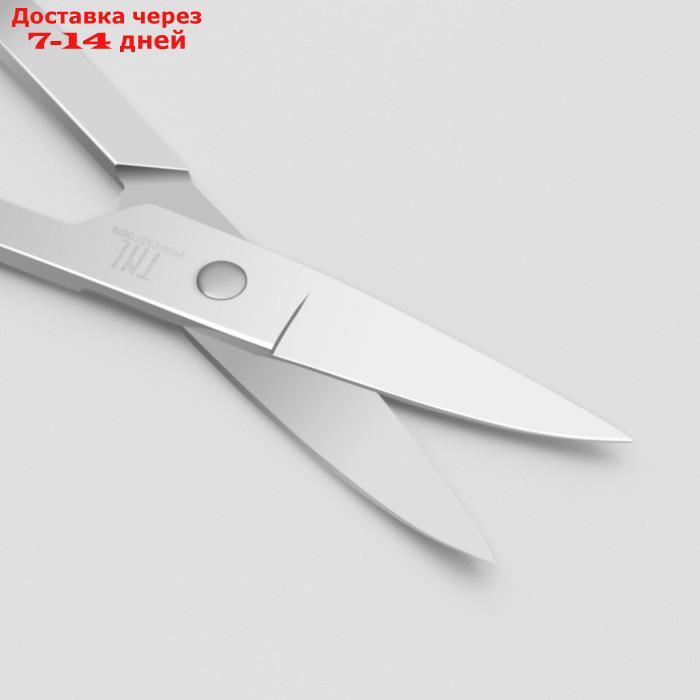 Ножницы маникюрные, загнутые, широкие, 8,5 см, цвет серебристый - фото 2 - id-p226919806