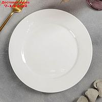 Тарелка обеденная с утолщённым краем White Label, d=22,5 см, цвет белый