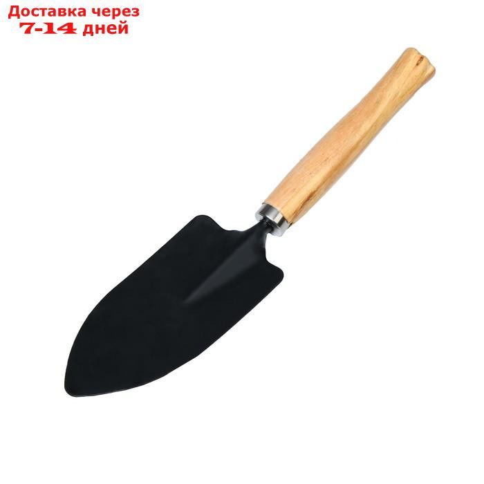 Набор садового инструмента, 2 предмета: рыхлитель, совок, длина 20 см, деревянные ручки - фото 2 - id-p226932714