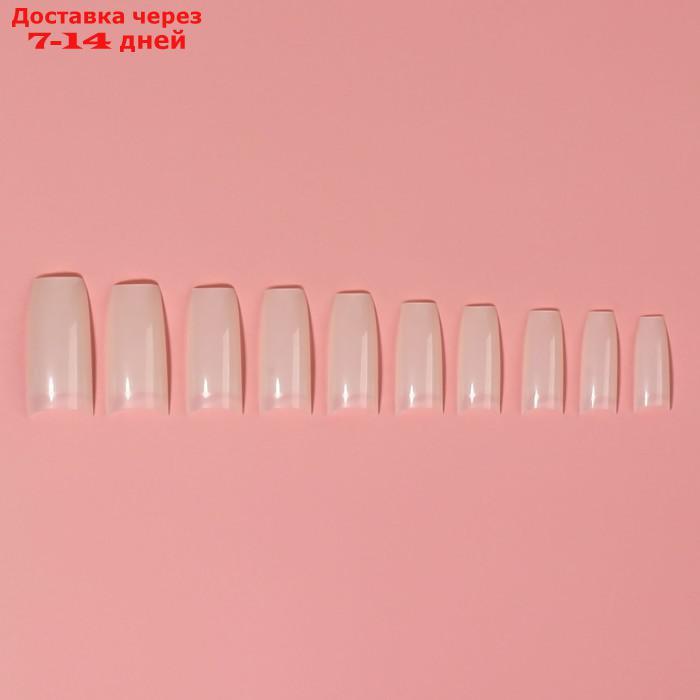 Типсы для ногтей, 100 шт, форма М, короткая контактная зона, цвет бежевый - фото 2 - id-p226921905