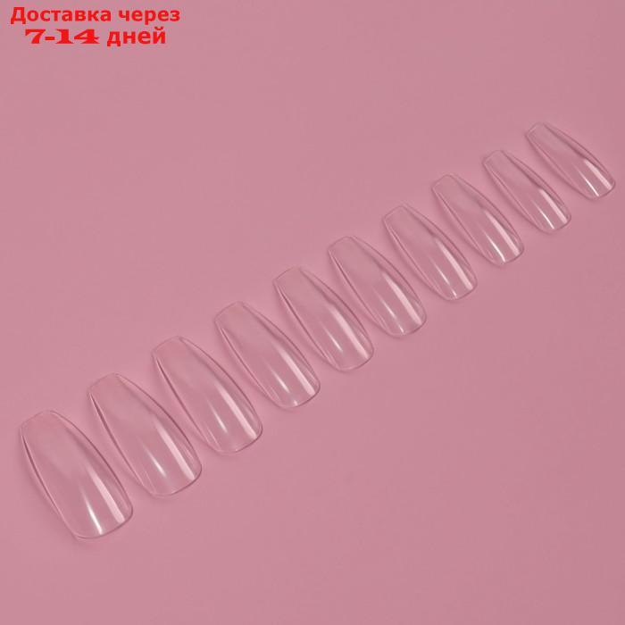 Типсы для ногтей, 100 шт, форма B, полное покрытие, цвет прозрачный - фото 4 - id-p226921913