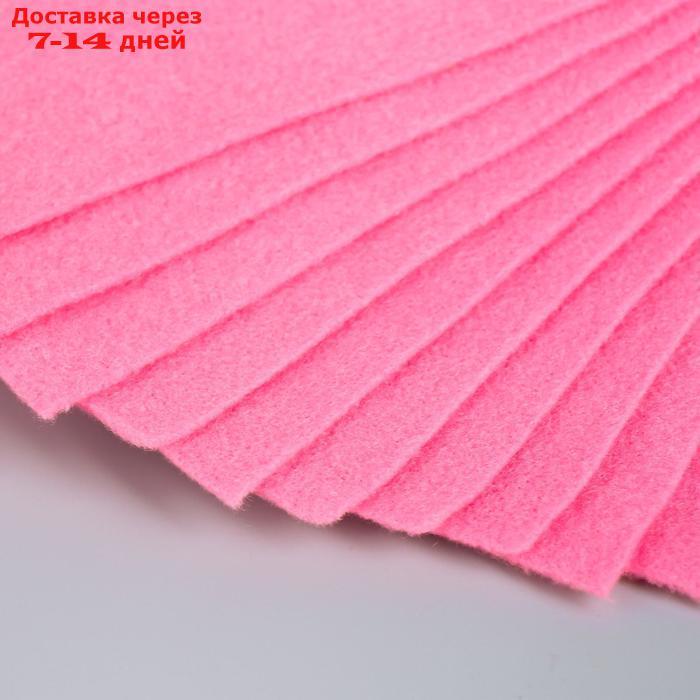 Фетр "Ярко-розовый" 1 мм (набор 10 листов) формат А4 - фото 4 - id-p226937429