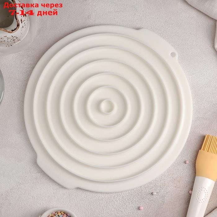 Форма для муссовых десертов и выпечки Доляна "Слои", 27×25,5 см, цвет белый - фото 2 - id-p226924089