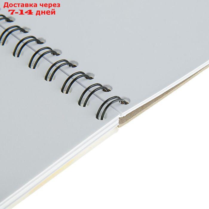 Блокнот для зарисовок А4, 40 листов на гребне Sketchbook, жёсткая подложка, блок офсет 100 г/м² - фото 3 - id-p226912527