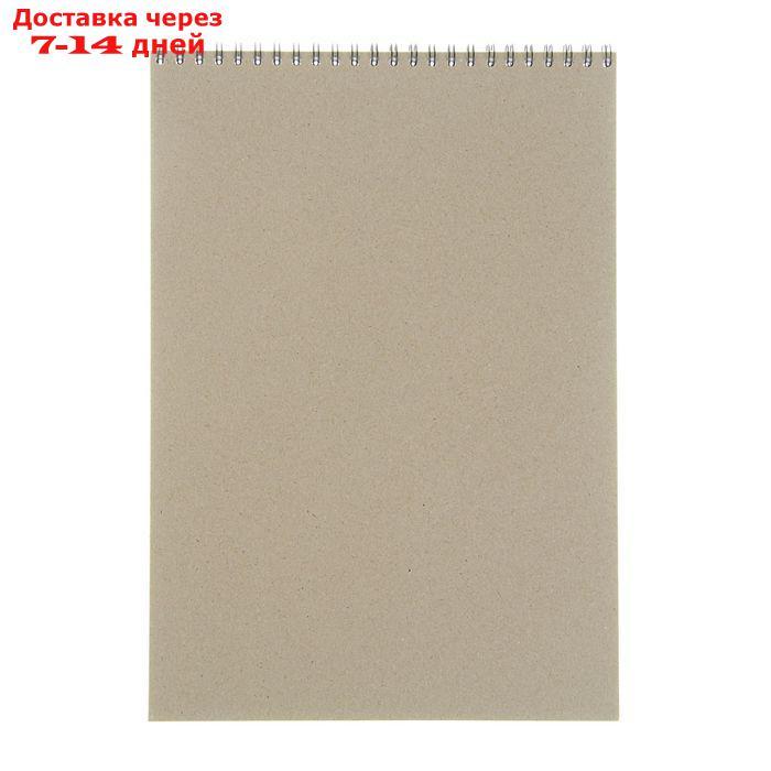 Блокнот для зарисовок А4, 40 листов на гребне Sketchbook, жёсткая подложка, блок офсет 100 г/м² - фото 4 - id-p226912527