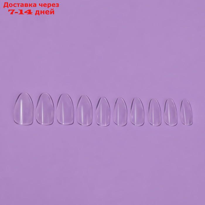 Типсы для ногтей, 100 шт, форма G, полное покрытие, цвет прозрачный - фото 2 - id-p226921932