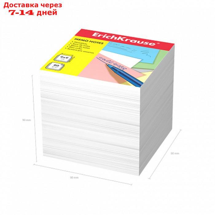 Блок бумаги для записей Erich Krause, 9 х 9 х 9 см, белый, плотность 80 г/м2 - фото 3 - id-p226912535
