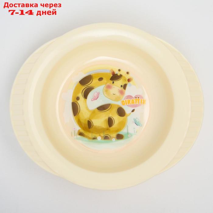 Тарелка детская на присоске Giraffix, цвет МИКС - фото 1 - id-p226944166