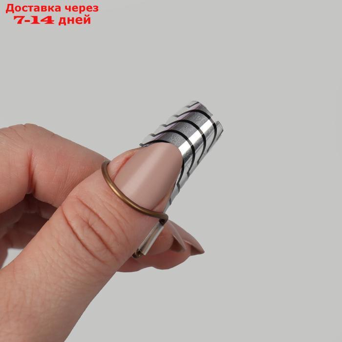 Формы для наращивания ногтей многоразовые, 5 шт, цвет серебристый - фото 2 - id-p226918324