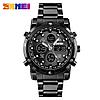 Часы мужские SKMEI 1389 ОРИГИНАЛ, водозащищенные 30м, DUAL TIME яркая зеленая подсветка, фото 4