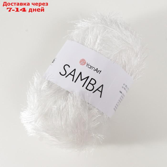 Пряжа "Samba" 100% полиэстер 150м/100гр (01 белый) - фото 2 - id-p226933935