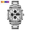 Часы мужские SKMEI 1389 ОРИГИНАЛ, водозащищенные 30м, DUAL TIME яркая зеленая подсветка, фото 2