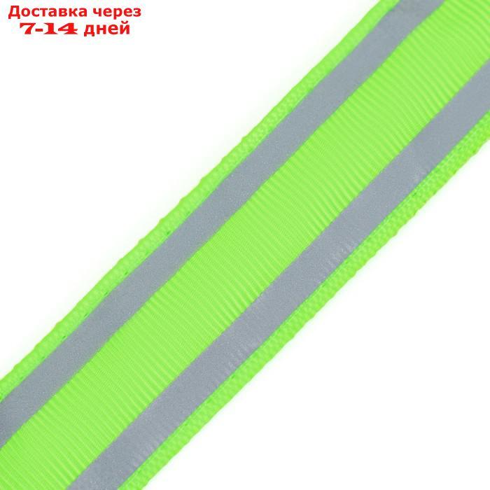 Ошейник с подсветкой и 2 светоотражающими полосами, 50-58 см, 3 режима свечения, зеленый - фото 2 - id-p226940405