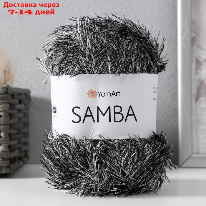 Пряжа "Samba" 100% полиэстер 150м/100гр (К-64 черно-белый) - фото 5 - id-p226933936