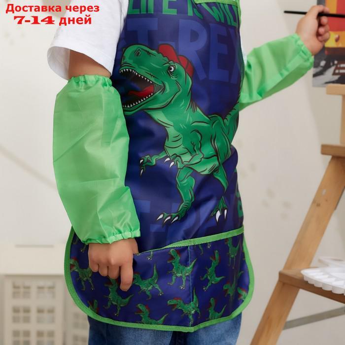 Набор детский для творчества Collorista "Dino" фартук 49 х 39 см и нарукавники - фото 4 - id-p226915255