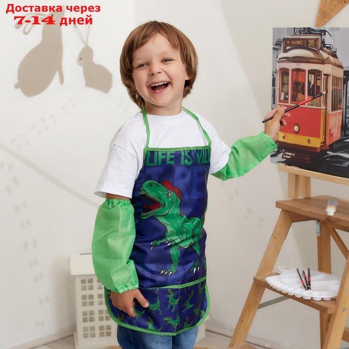 Набор детский для творчества Collorista "Dino" фартук 49 х 39 см и нарукавники - фото 6 - id-p226915255