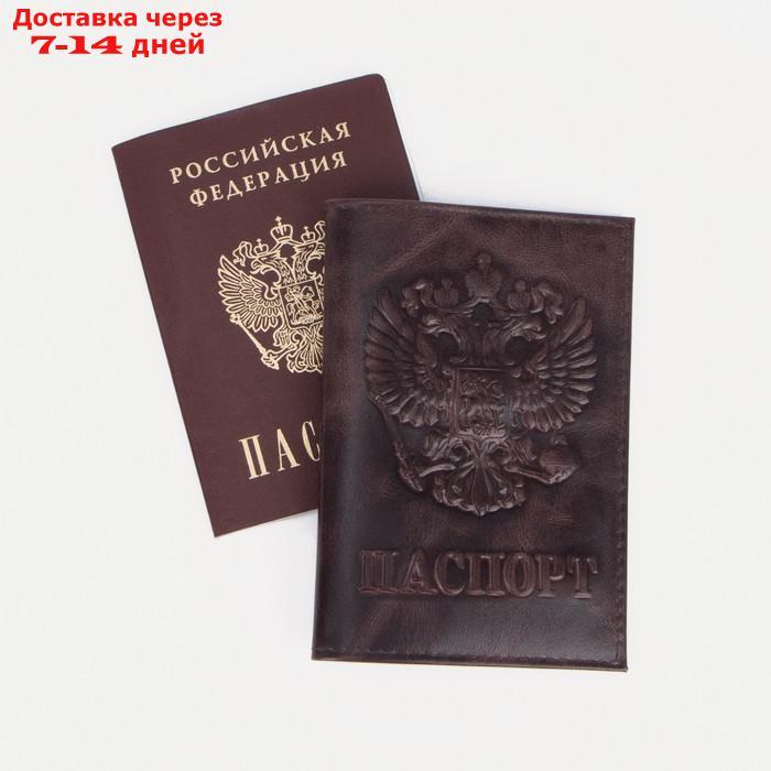 Обложка для паспорта, цвет коричневый - фото 4 - id-p226917220
