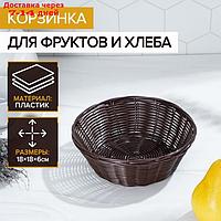 Корзинка для фруктов и хлеба Доляна "Шоко", 18×18×6 см