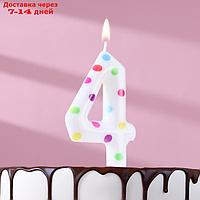 Свеча в торт на день рождения, цифра "4" ГИГАНТ