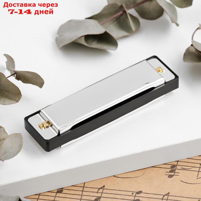 Губная гармошка Harmonica, цвет серебристый - фото 4 - id-p226937934