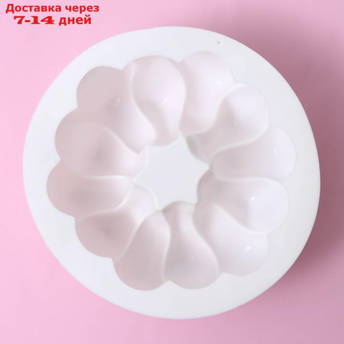 Форма для муссовых десертов и выпечки Доляна "Гранатовый браслет", 19,5×19,5×6,9 см, цвет белый - фото 4 - id-p226926784