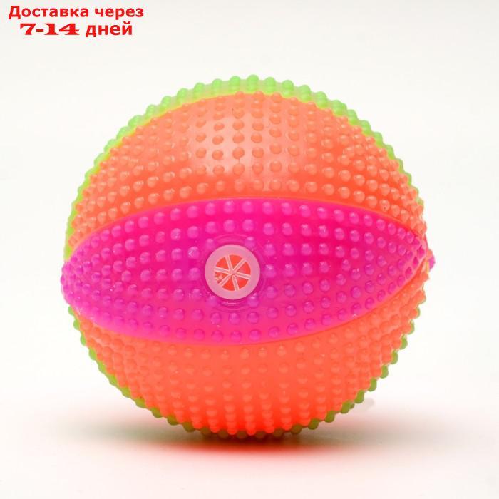 Мячик светящийся для собак "Цирковой", 6,5 см, микс цветов - фото 2 - id-p226940596