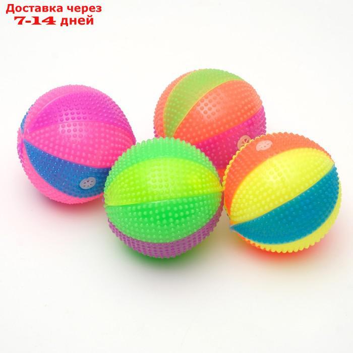 Мячик светящийся для собак "Цирковой", 6,5 см, микс цветов - фото 4 - id-p226940596