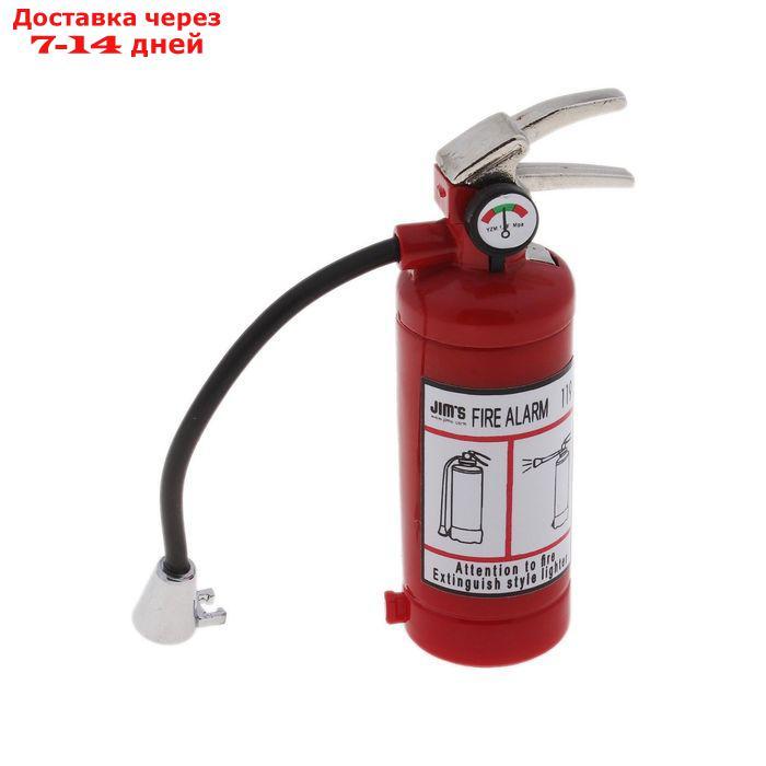 Зажигалка газовая "Огнетушитель" с фонариком, пьезо, 8 см - фото 1 - id-p226928835