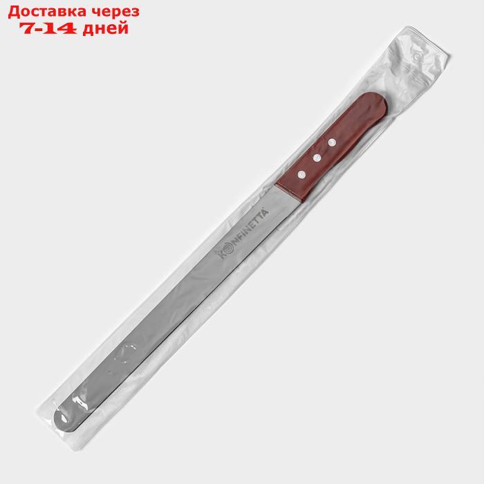 Нож для бисквита, ровный край, ручка дерево, рабочая повер×ность 30 см (12") - фото 5 - id-p226926858