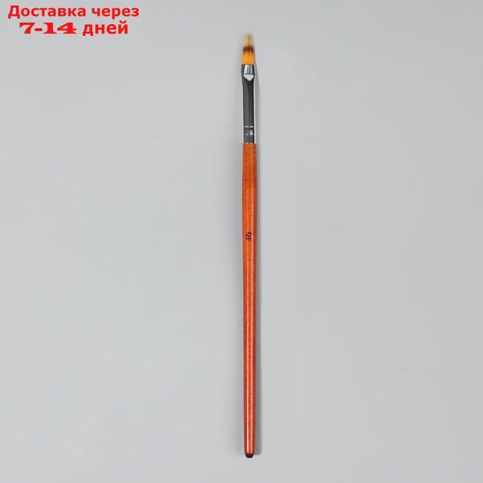 Кисть для дизайна ногтей "Омбре", 19 см, голова 12 × 5 мм, цвет коричневый - фото 2 - id-p226918829