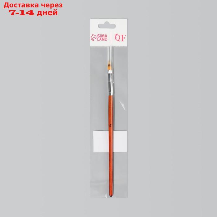 Кисть для дизайна ногтей "Омбре", 19 см, голова 12 × 5 мм, цвет коричневый - фото 5 - id-p226918829