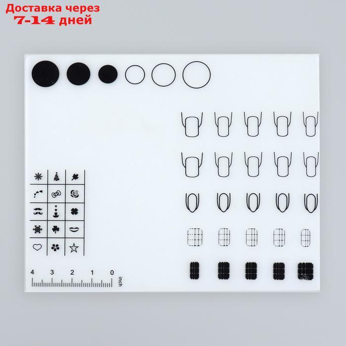 Коврик для дизайна ногтей, силиконовый, 18 × 15 см - фото 1 - id-p226918833