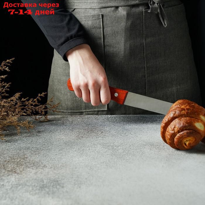 Нож для бисквита, ровный край, ручка дерево, рабочая поверхность 25 см ("10") - фото 7 - id-p226926885