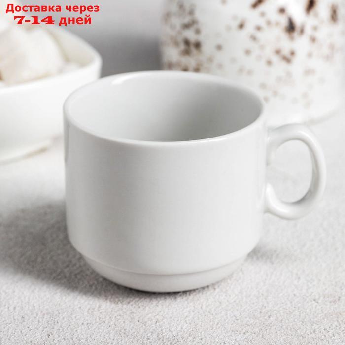 Чашка кофейная Добрушский фарфоровый завод "Мокко", 100 мл, цвет белый - фото 1 - id-p226922763