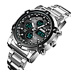 Часы мужские SKMEI 1389 ОРИГИНАЛ, водозащищенные 30м, DUAL TIME яркая зеленая подсветка, фото 7