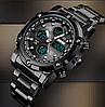 Часы мужские SKMEI 1389 ОРИГИНАЛ, водозащищенные 30м, DUAL TIME яркая зеленая подсветка, фото 9