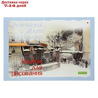 Альбом для рисования А4, 40 листов на клею "Профессиональная серия", обложка картон, блок 150 г/м2, МИКС