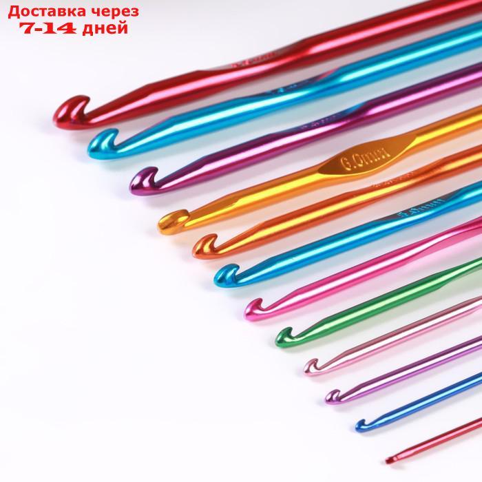 Набор крючков для вязания, d = 2-8 мм, 14,5 см, 12 шт, цвет МИКС - фото 2 - id-p226946665