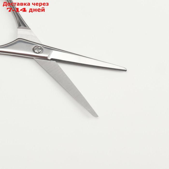 Ножницы парикмахерские с упором, лезвие 5,5, цвет серебряный - фото 3 - id-p226917463