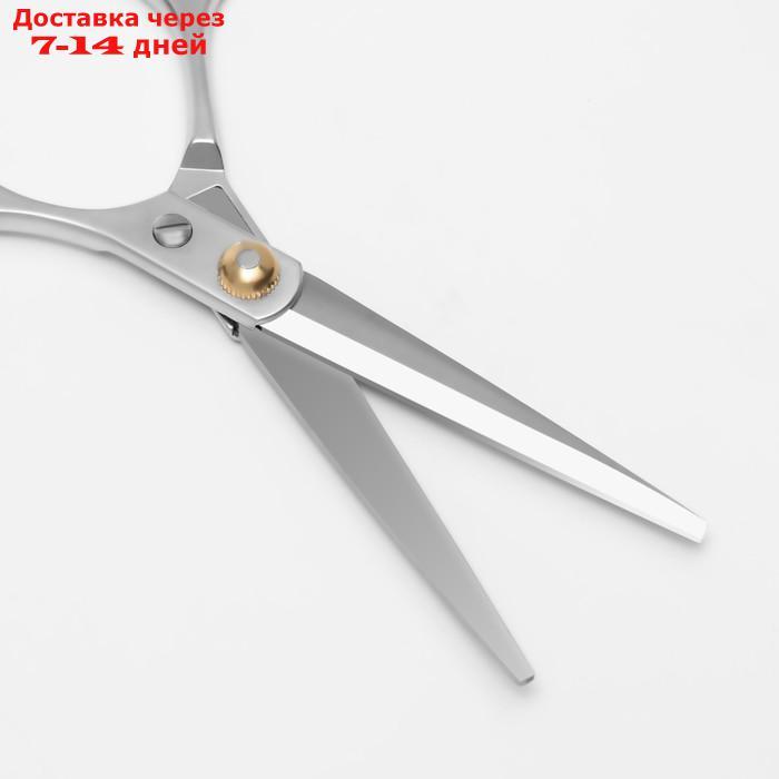 Ножницы парикмахерские с упором, лезвие 6,5 см, цвет серебряный - фото 4 - id-p226917481
